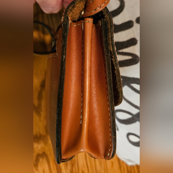 EUC Patricia Nash Tori Map Print Tan Leather Crossbody Bag - Picture 4 of 12